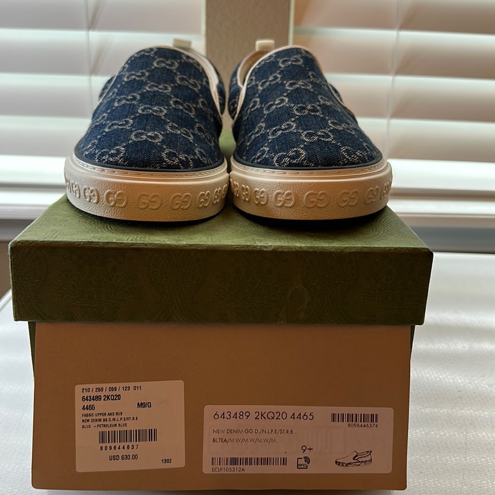 GUCCI DENIM GG SLIP ON